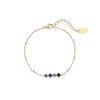 Bracelet Eclat bleu acier doré or - vue V1
