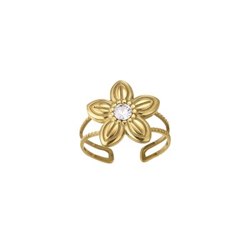 Bague Javie acier doré or