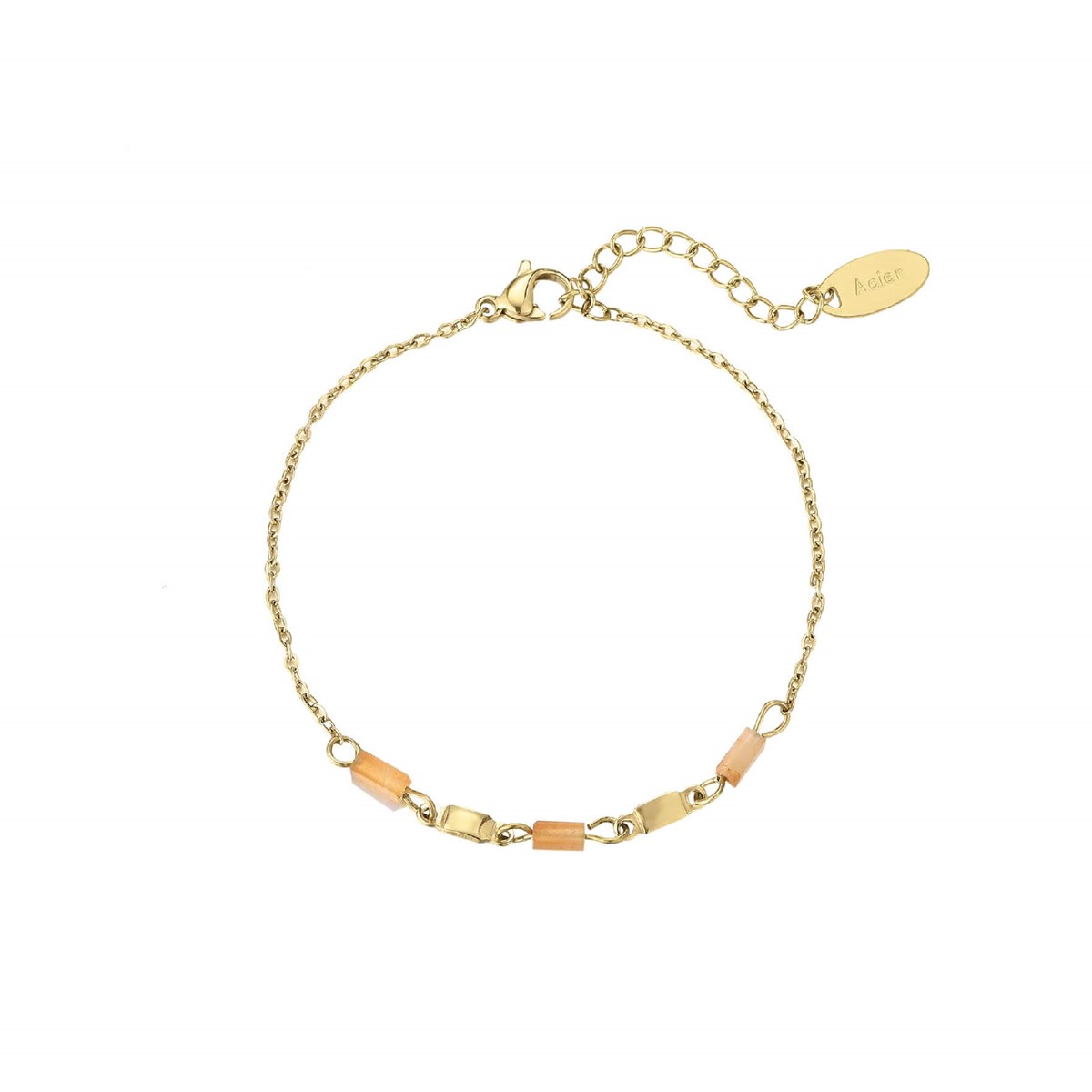 Bracelet Manon acier doré or cristal