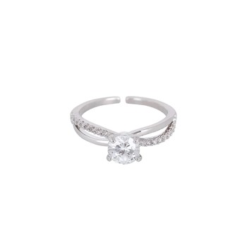 Bague Princesse argentée strass