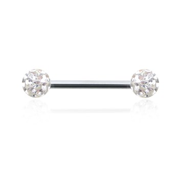 Swarovski kristallen tepelpiercing schroef 1,2mm