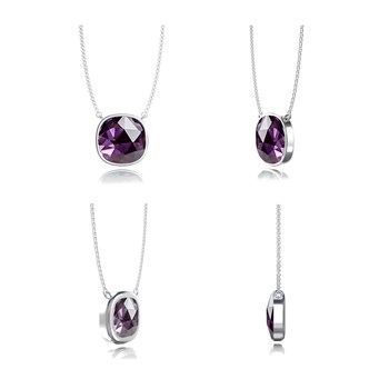Collier Prestige en Améthyste Violet - Argent 925 Rhodié, 9 Carats | Aden Boutique