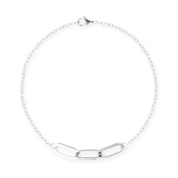 Silver-plated steel bracelet