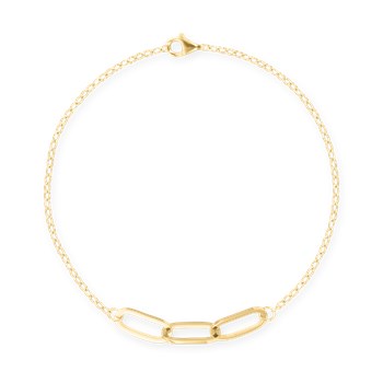 Yellow-plated steel bracelet