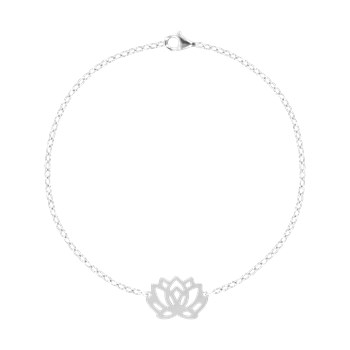 Silver-plated steel bracelet