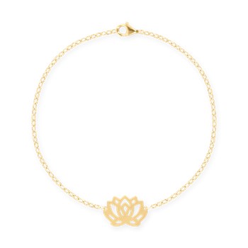 Yellow-plated steel bracelet