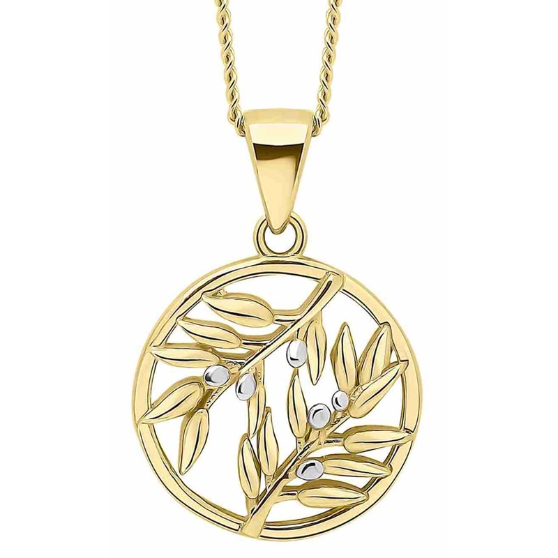 Collier olivier en or 375