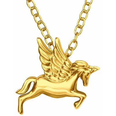 Collier licorne dorée en argent 925 MON BIJOU MATY