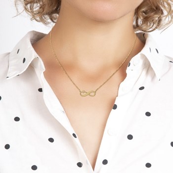 Infinite halsketting van SC Bohème versierd met een echte witte diamant