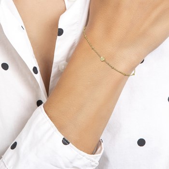 Bracelet coeur par SC Bohème orné d'un véritable diamant blanc