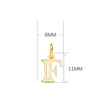 Collier - Pendentif Lettre 'F' Or 750/1000 - Chaine Dorée