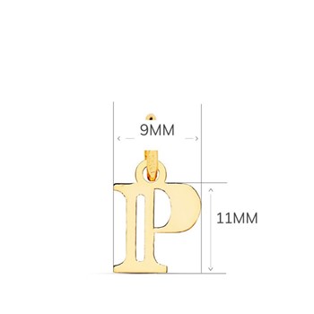 Collier - Pendentif Lettre 'P' Or 750/1000 - Chaine Dorée