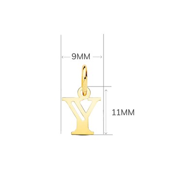 Collier - Pendentif Lettre 'Y' Or 750/1000 - Chaine Dorée
