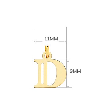 Collier - Pendentif Lettre 'D' Or 750/1000 - Chaine Dorée