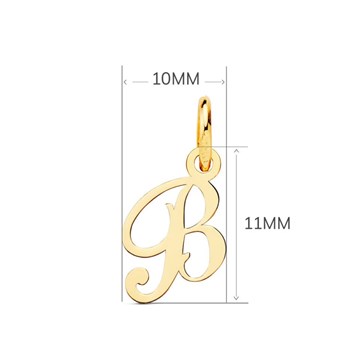Collier - Pendentif Lettre 'B' Or 750/1000 - Chaine Dorée