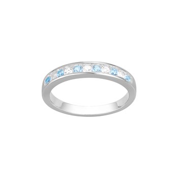 Ring in Silver with topaz blue zirconium oxide
