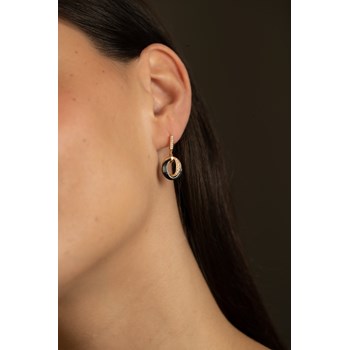 Boucles d'oreilles Nora en Plaqué Or avec oxyde de zirconium blanc