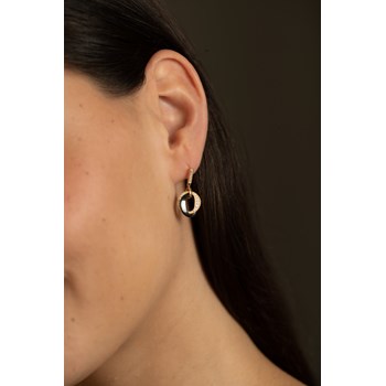 Boucles d'oreilles Nora en Plaqué Or avec oxyde de zirconium blanc