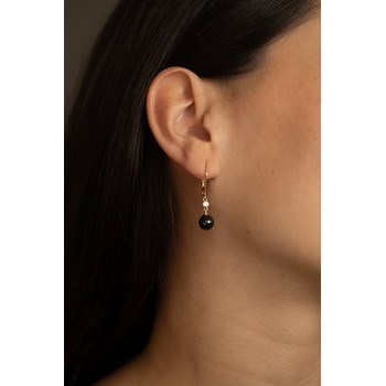 Boucles d'oreilles dormeuses Abigail en Plaqué Or avec oxyde de zirconium blanc