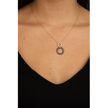 Collier Emily en Plaqué Or avec oxyde de zirconium blanc