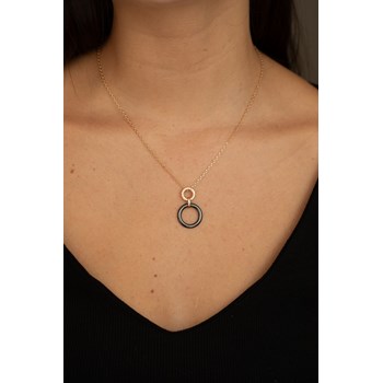 Collier Emily en Plaqué Or avec oxyde de zirconium blanc