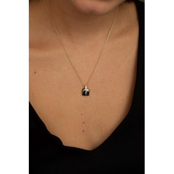 Collier Gisèle en Plaqué Or avec oxyde de zirconium blanc