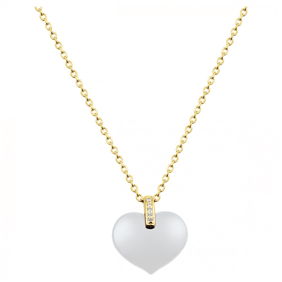 Collier Emelyne en Plaqué Or avec oxyde de zirconium blanc