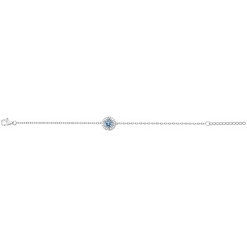 Bracelet en Argent avec oxyde de zirconium bleu topaze