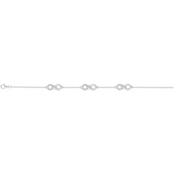 Bracelet souple multi-motifs en Argent avec oxyde de zirconium blanc
