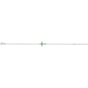 Bracelet souple mono-motif en Argent avec oxyde de zirconium vert emeraude