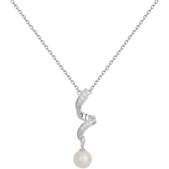 Collier mono-motif en Argent avec perle d'eau douce blanc
