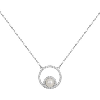 Collier mono-motif en Argent avec perle d'eau douce blanc