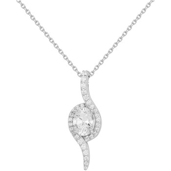 Collier en Argent avec oxyde de zirconium blanc
