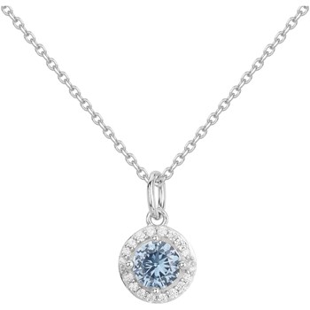 Collier en Argent avec oxyde de zirconium bleu topaze