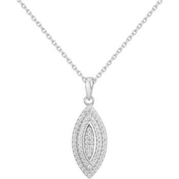 Collier en Argent avec oxyde de zirconium blanc
