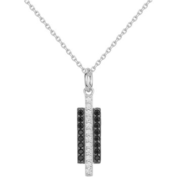Collier en Argent avec oxyde de zirconium noir