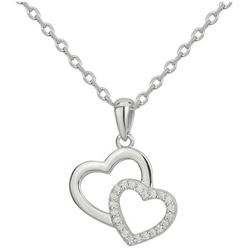 Collier mono-motif en Argent avec oxyde de zirconium blanc