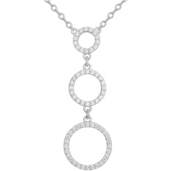Collier Y en Argent avec oxyde de zirconium blanc