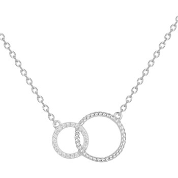 Collier mono-motif en Argent avec oxyde de zirconium blanc