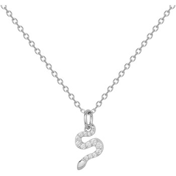 Collier mono-motif en Argent avec oxyde de zirconium blanc