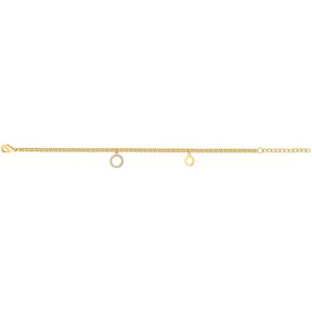 Bracelet en Plaqué Or avec oxyde de zirconium blanc