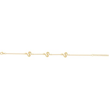 Bracelet souple multi-motifs en Plaqué Or