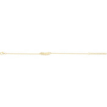 Bracelet souple mono-motif en Plaqué Or