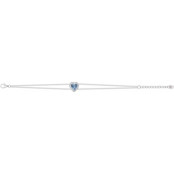 Bracelet Caroline en Argent avec oxyde de zirconium bleu topaze