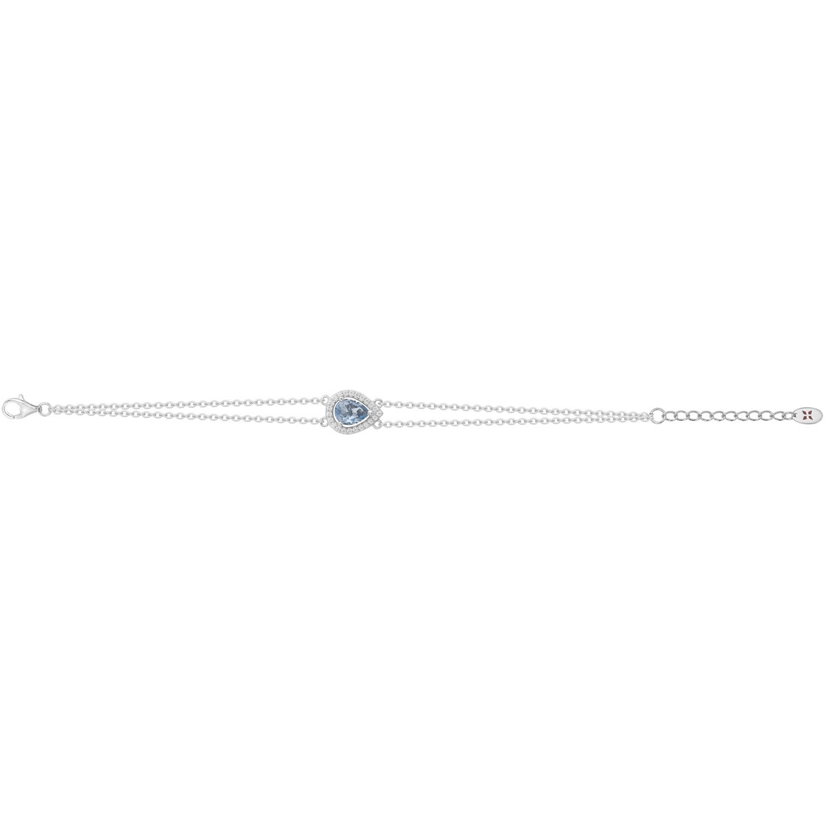 Bracelet Philippine en Argent avec oxyde de zirconium bleu topaze