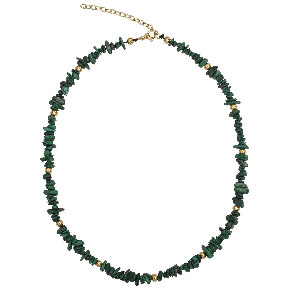 Collier Elsa en Acier 316L avec malachite vert