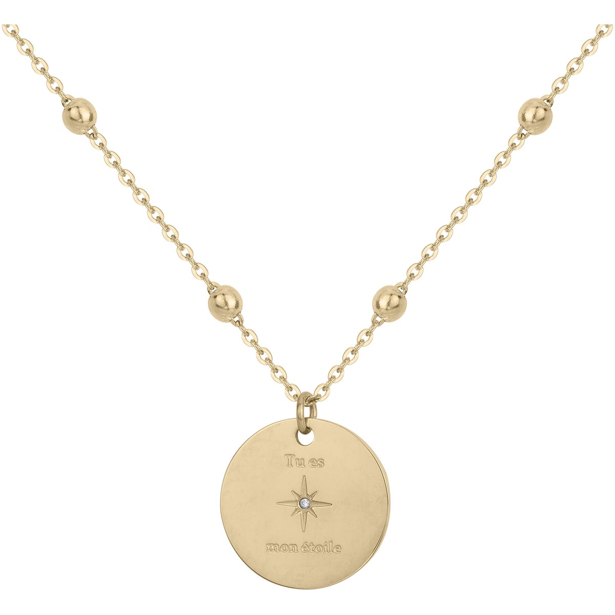Collier mono-motif Ornella en Acier 316L