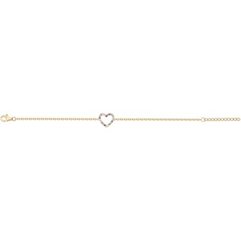 Bracelet en Plaqué Or avec oxyde de zirconium multicolore