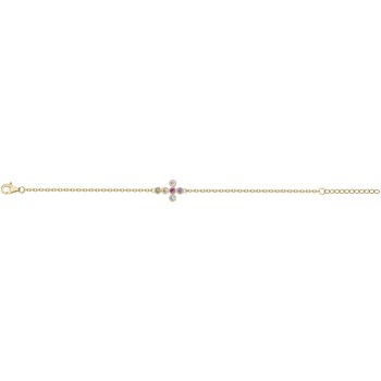 Bracelet en Plaqué Or avec oxyde de zirconium multicolore