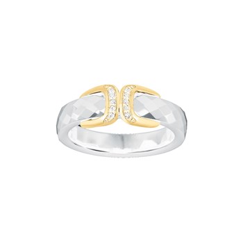 Bague Juliana en Plaqué Or avec oxyde de zirconium blanc